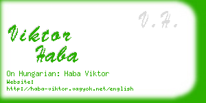 viktor haba business card